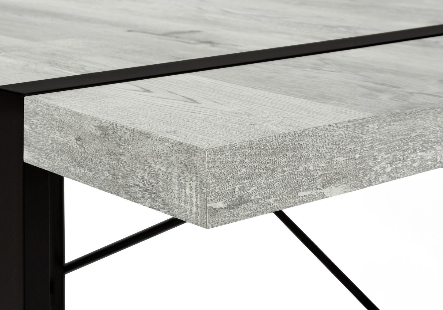 24" Gray and Black Computer Desk