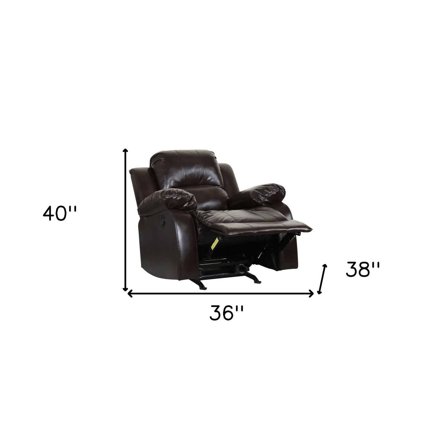 36" X 38" X 40" Brown Chair