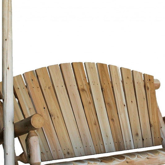 71" X 24" X 47" Natural Wood Porch Swing