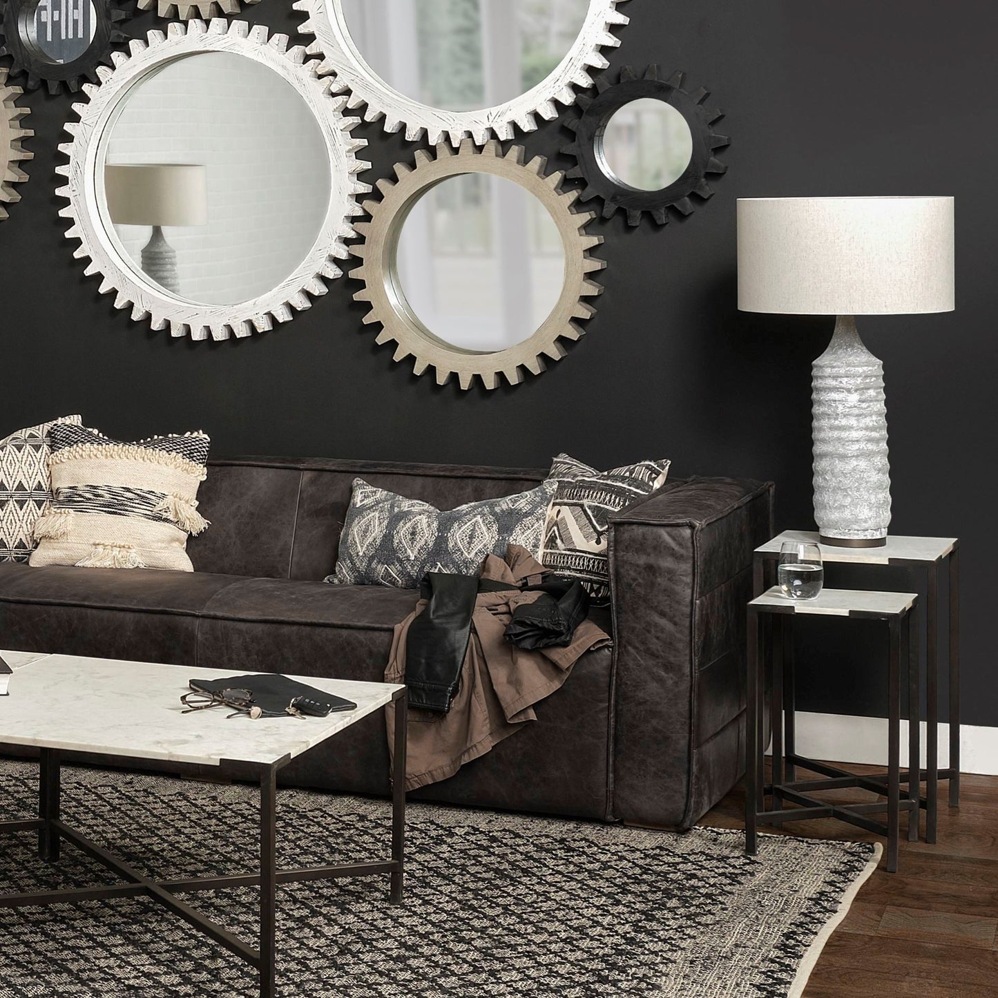 24" Marble End Table