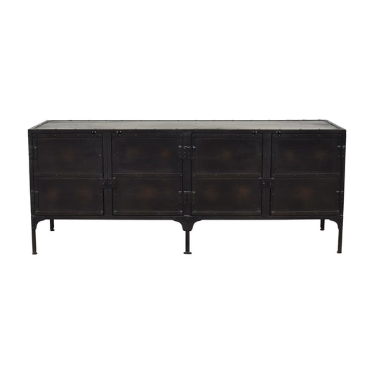 62" Black Iron Sideboard Console Cabinet