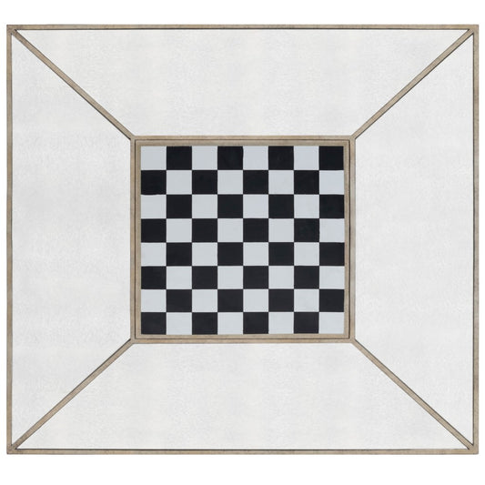 36" Brown and Silver Wood Coffee Table