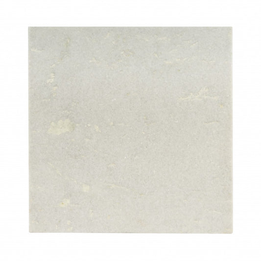 24" White and Copper Genuine Marble and Metal Square Coffee Table