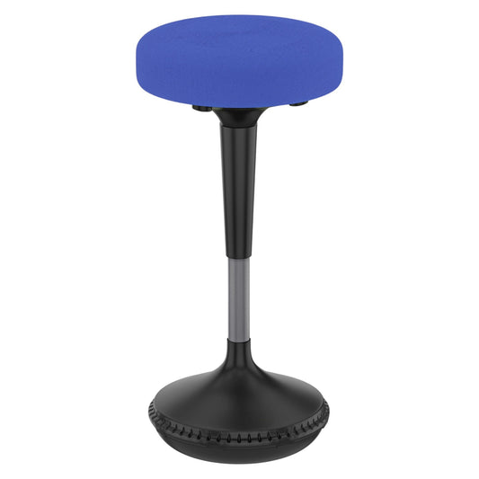 Blue and Black Adjustable Height Swivel Office Chair