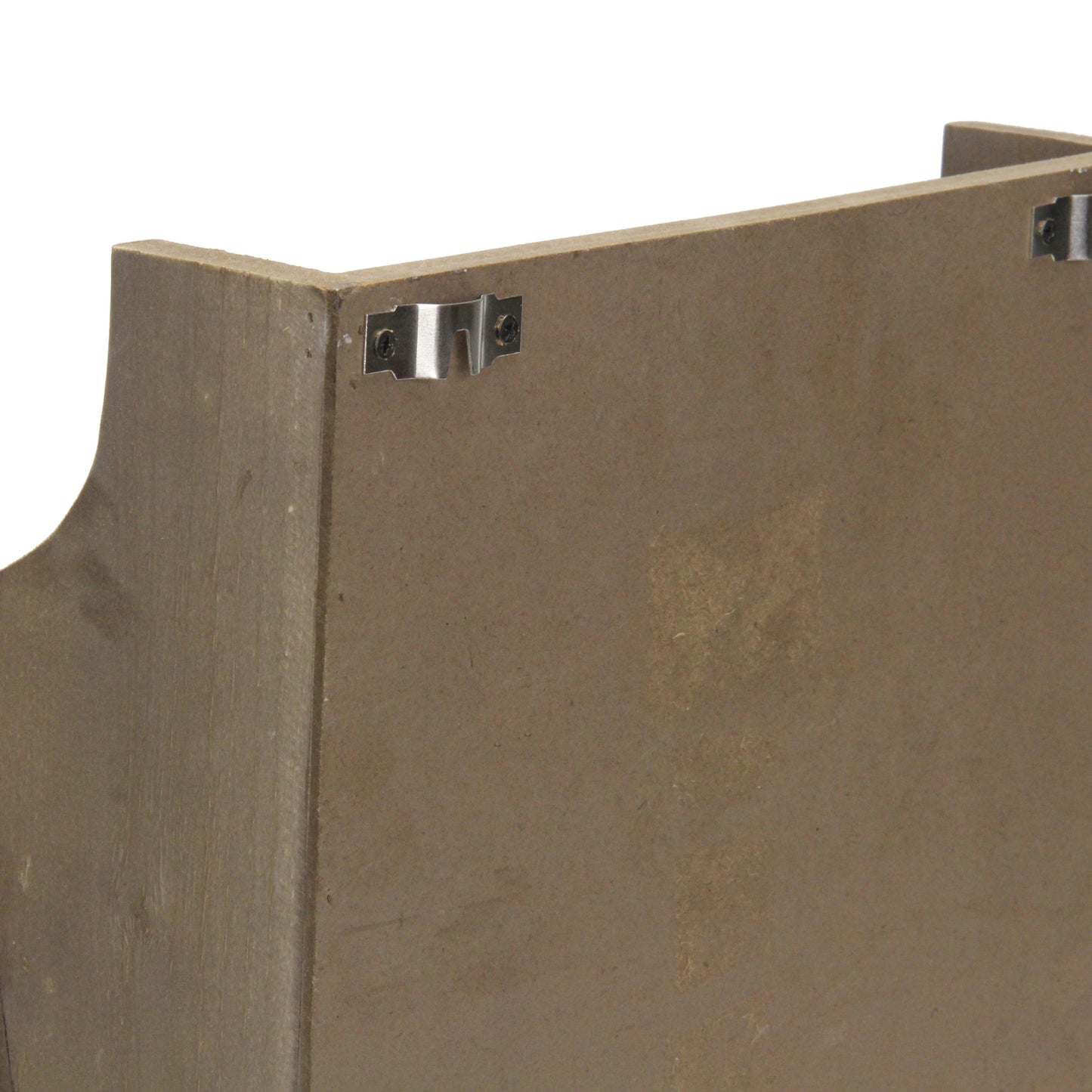 Set of Two Brown Solid Wood File Organizer