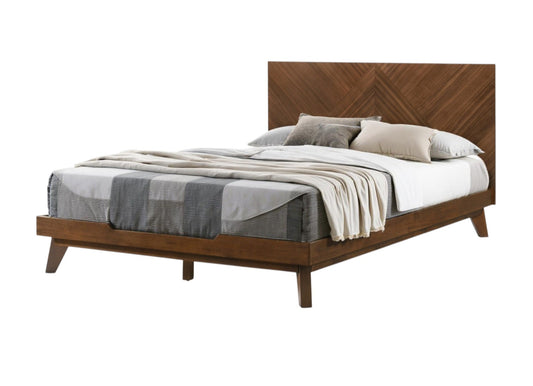 Brown Wood California King Bed Frame
