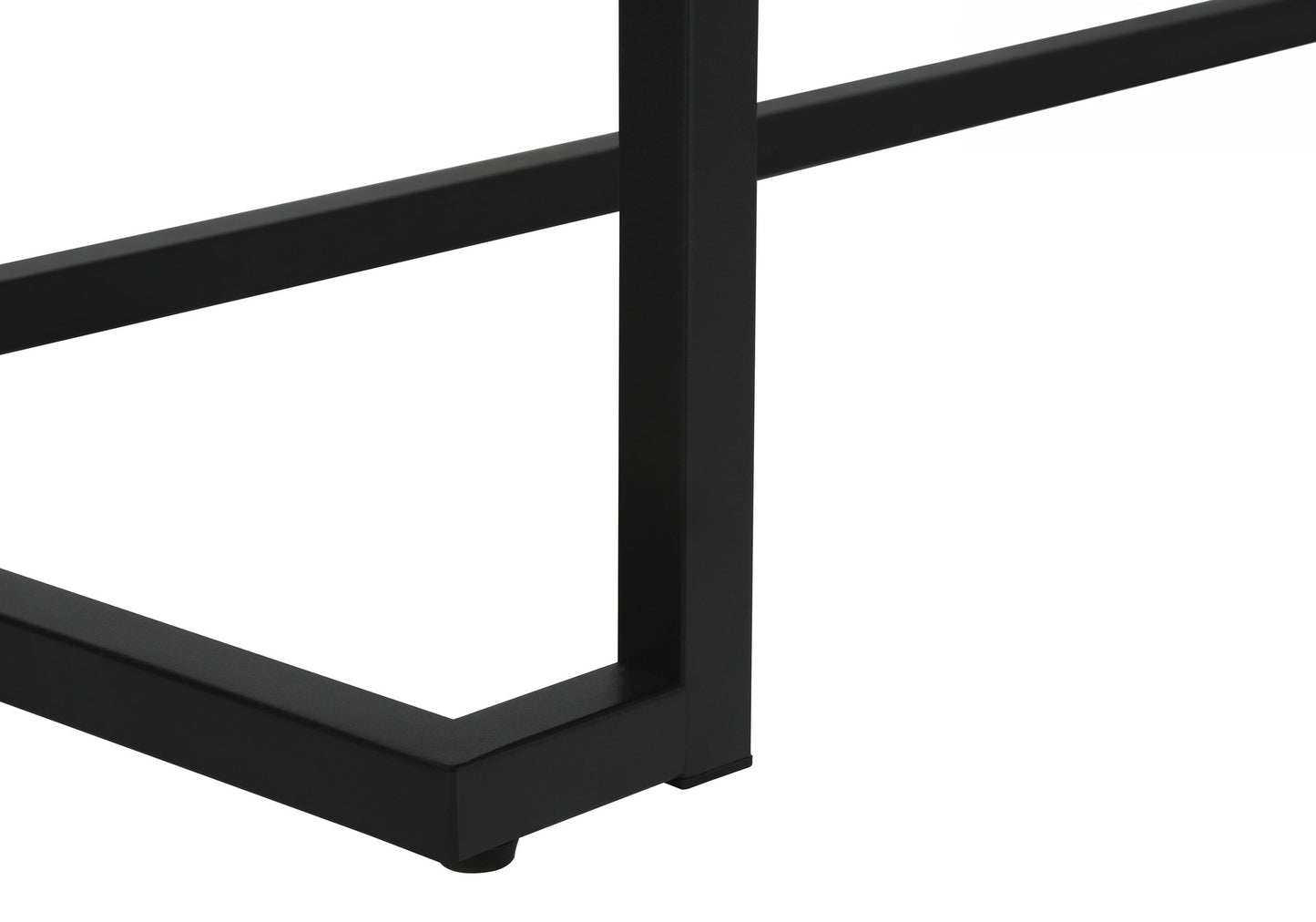 42" Gray and Black Wood and Metal Sled Computer Desk