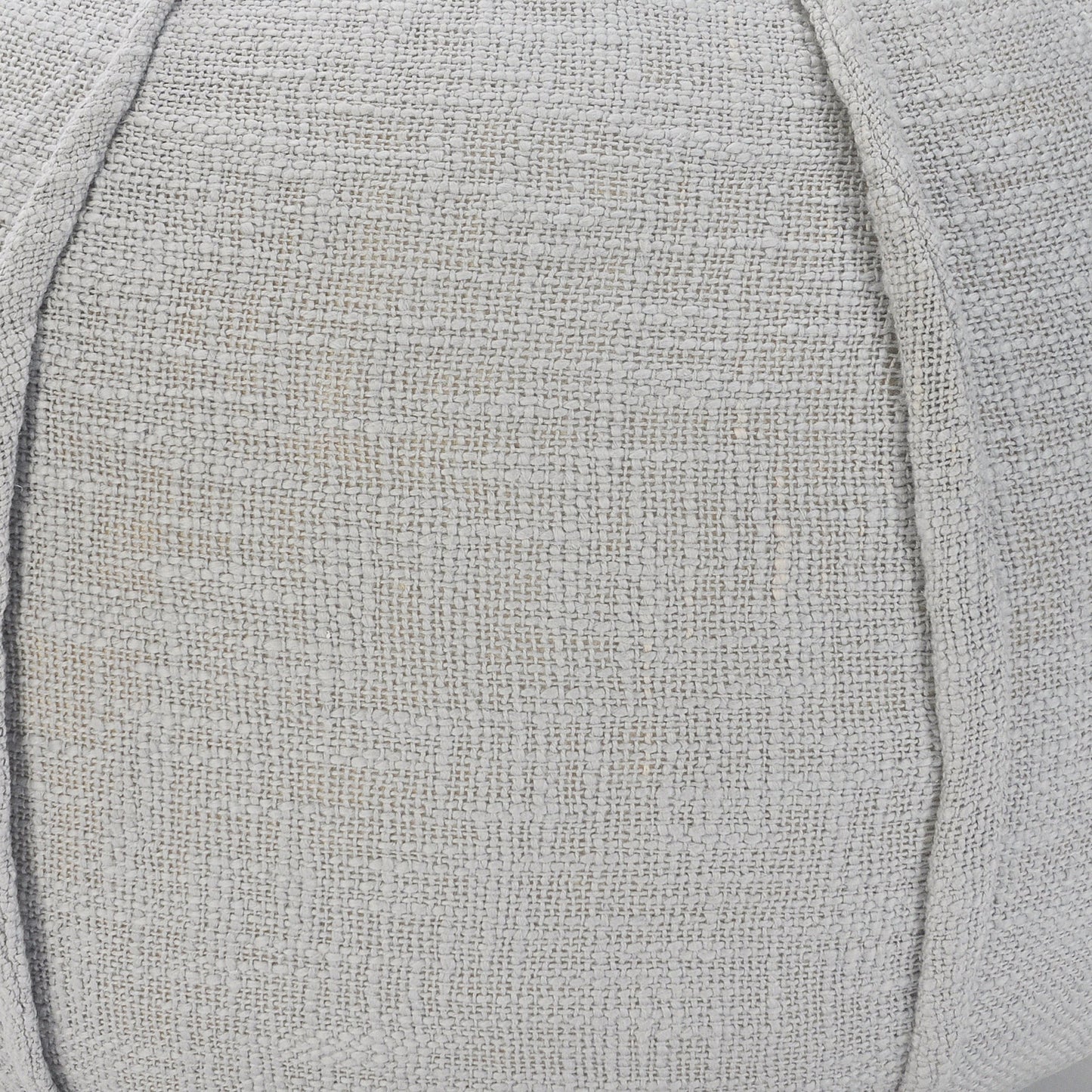 18" Gray Cotton Round Patchwork Pouf Ottoman