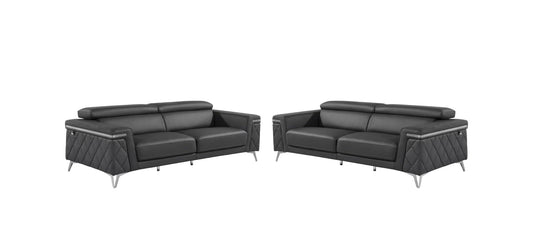 Two Piece Gray Four Person Seating Set