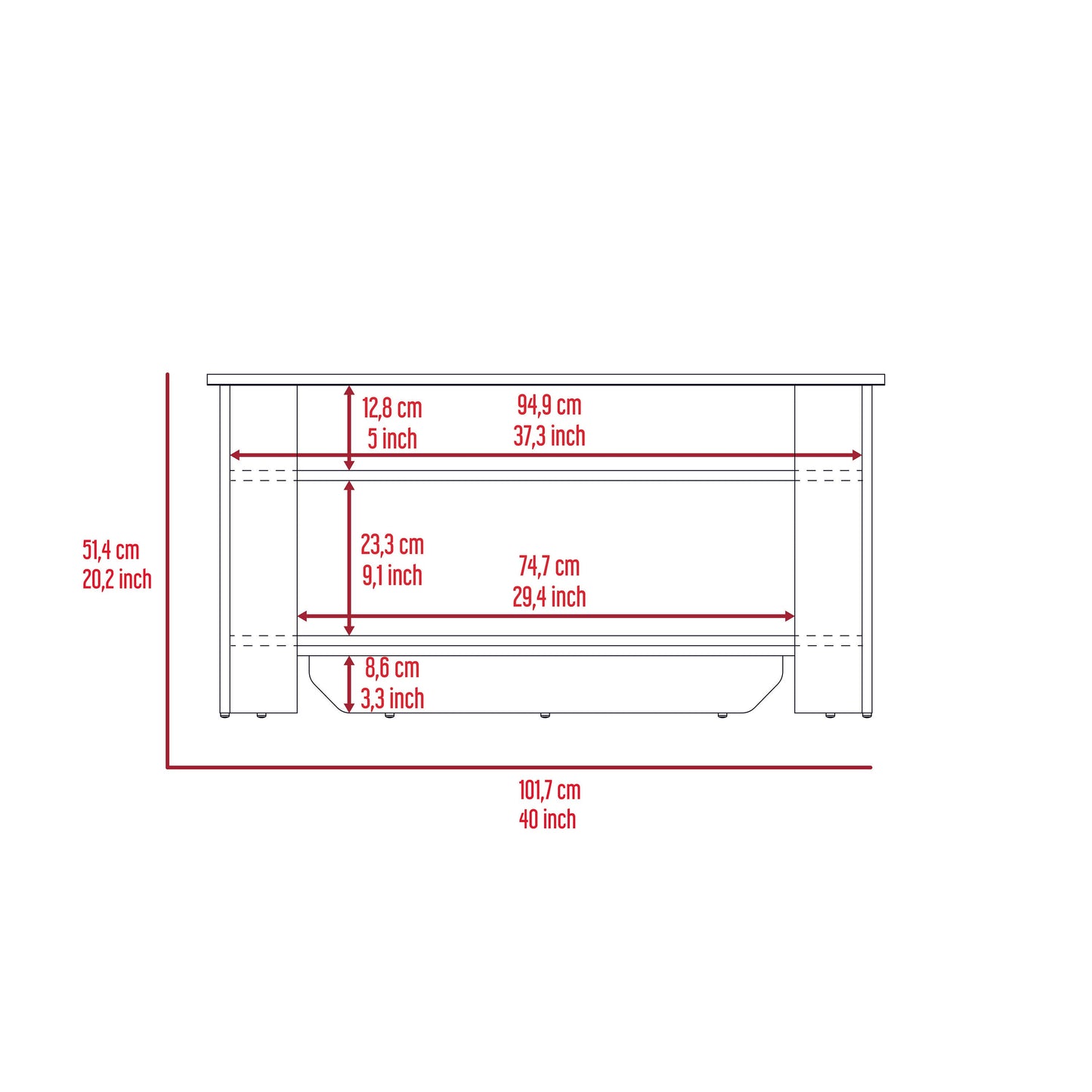 40" Dark Brown Storage Bench with Flip Top