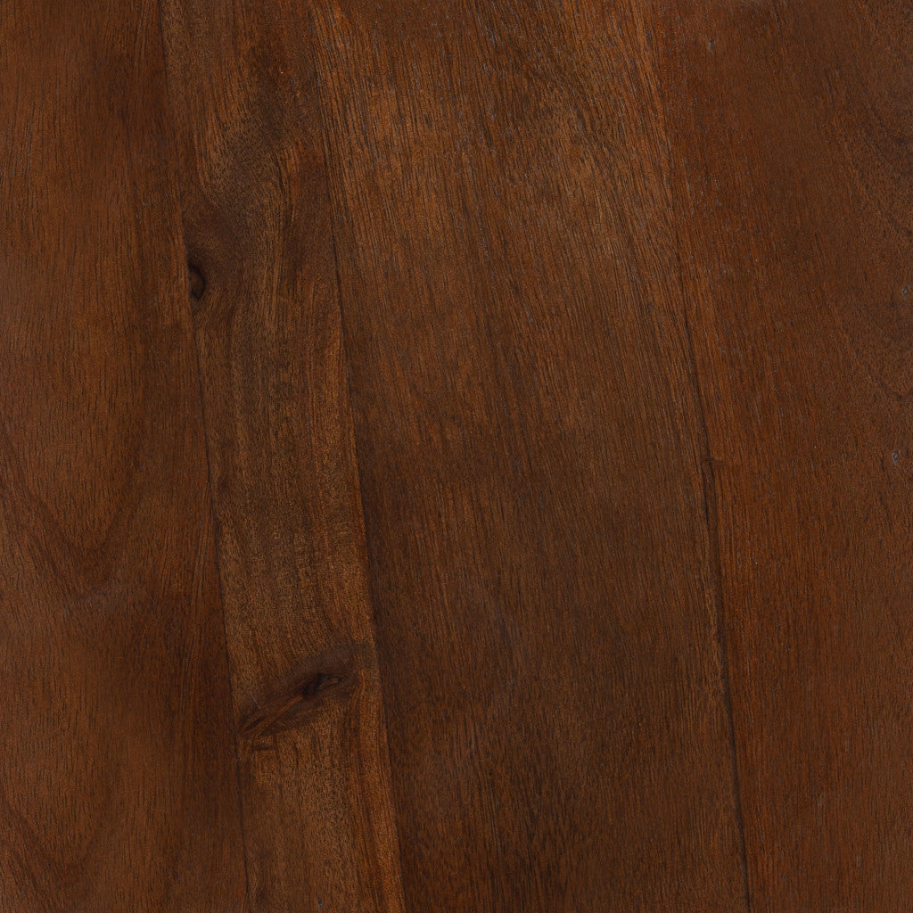 18" Walnut Solid Wood Round Pedestal End Table