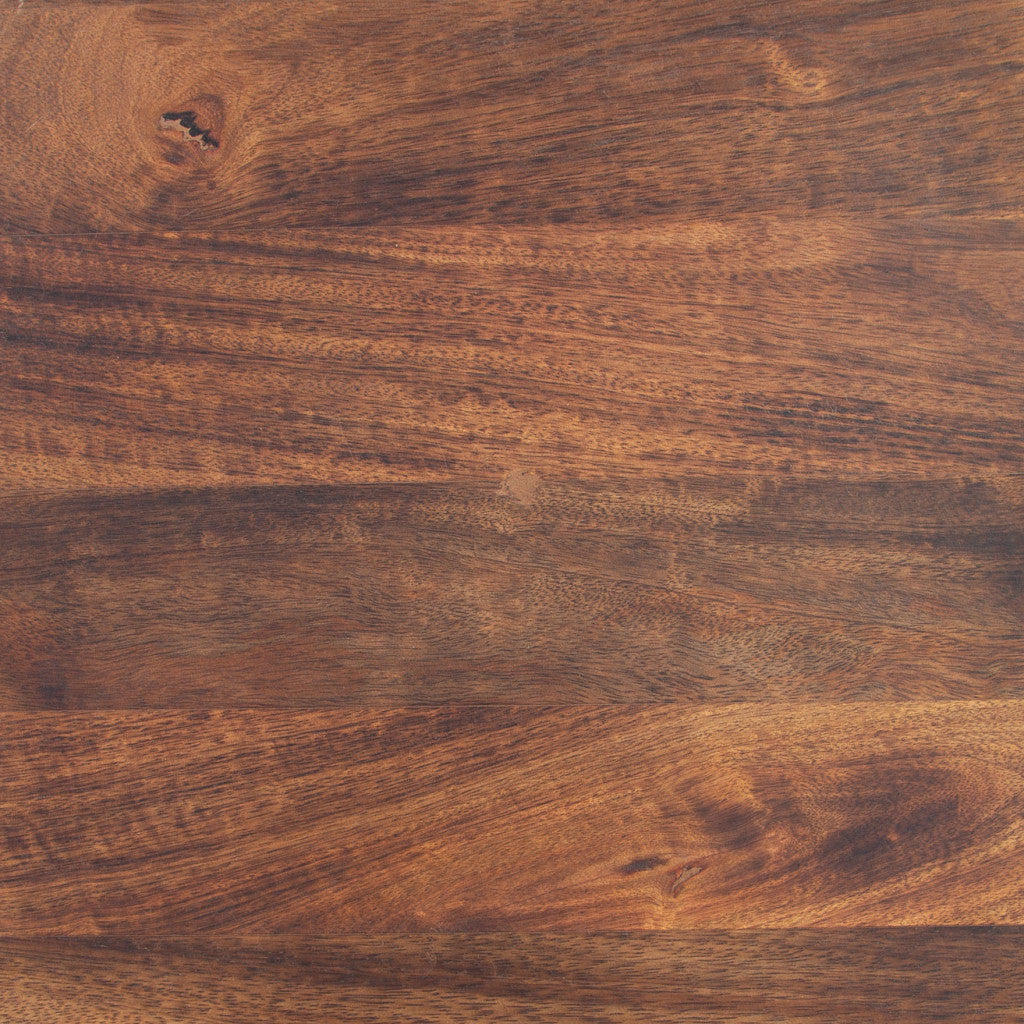 21" Brown Solid Wood Round Pedestal End Table