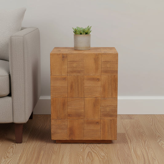 22" Natural Metal End Table