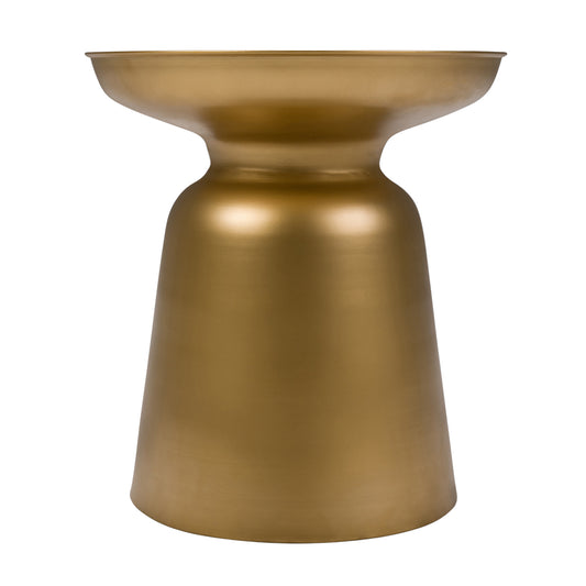 18" Gold Metal Round End Table