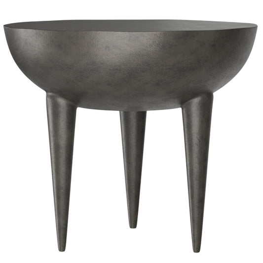 18" Graphite Aluminum Round End Table