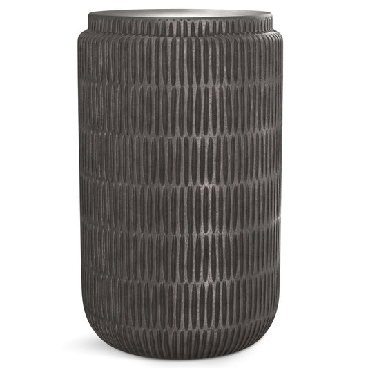 22" Graphite Aluminum Round End Table