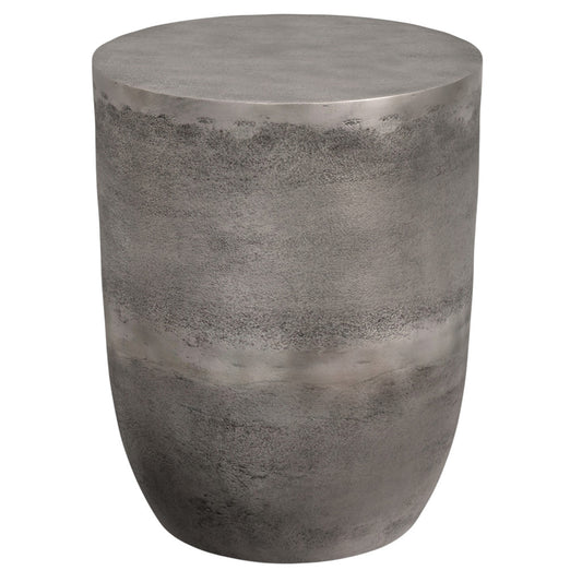 20" Silver Aluminum Round End Table