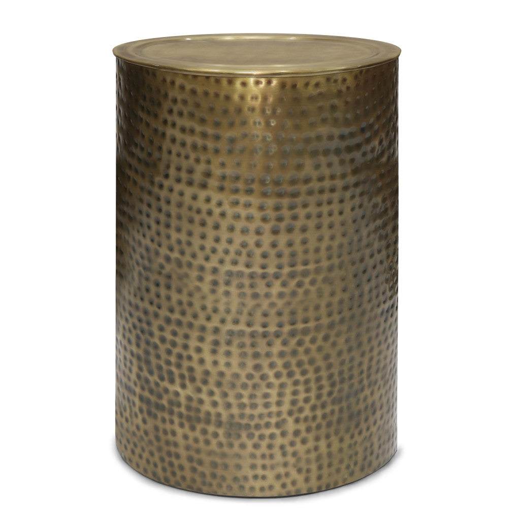 21" Gold Metal Round End Table