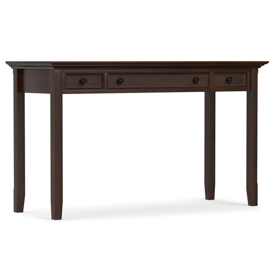 54" Brown Solid Wood Computer Desk