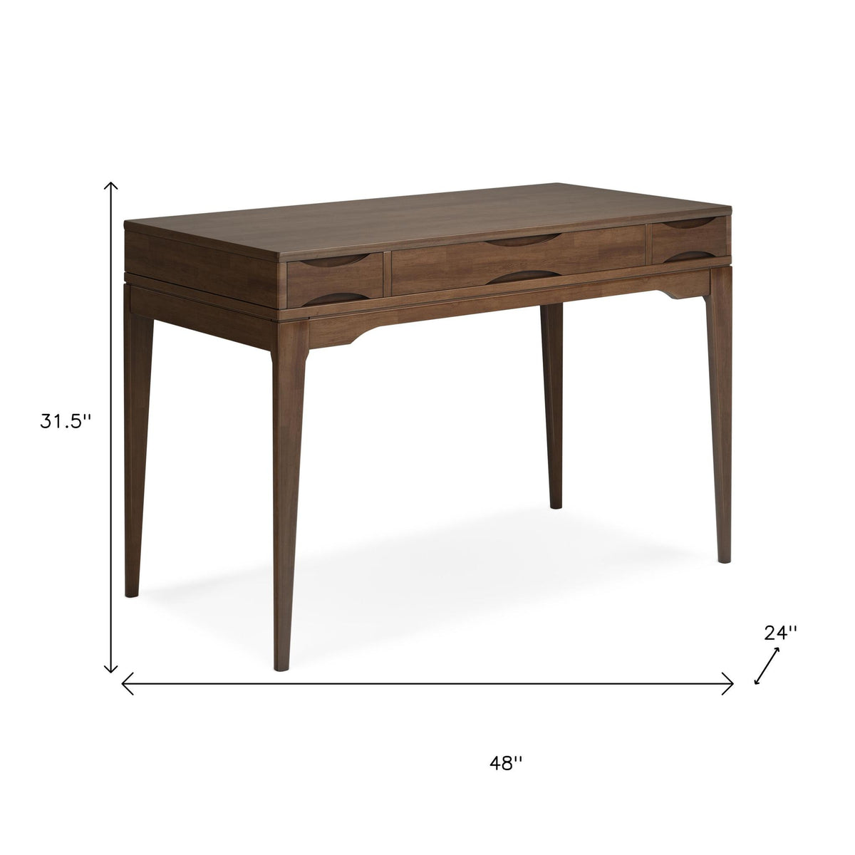 48" Brown Wood Computer Desk