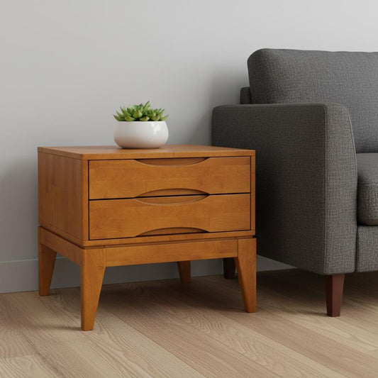 20" Brown Wood Square End Table