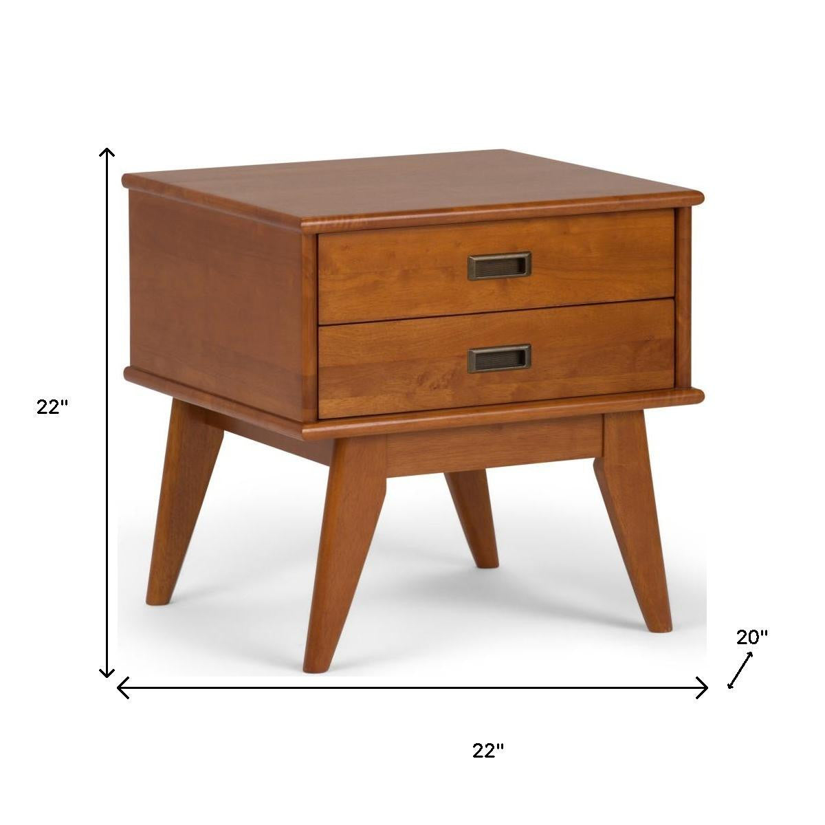 22" Brown Wood End Table
