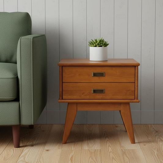22" Brown Wood End Table