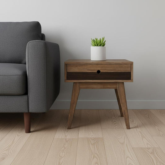 22" Brown Wood End Table