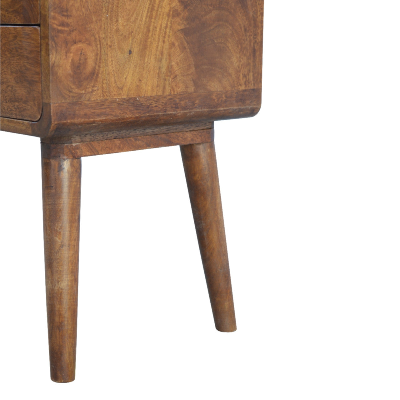 20" Chestnut Solid Wood Two Drawer Nightstand