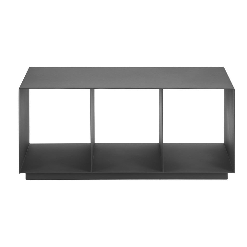 36" Charcoal Aluminum Outdoor Coffee Table