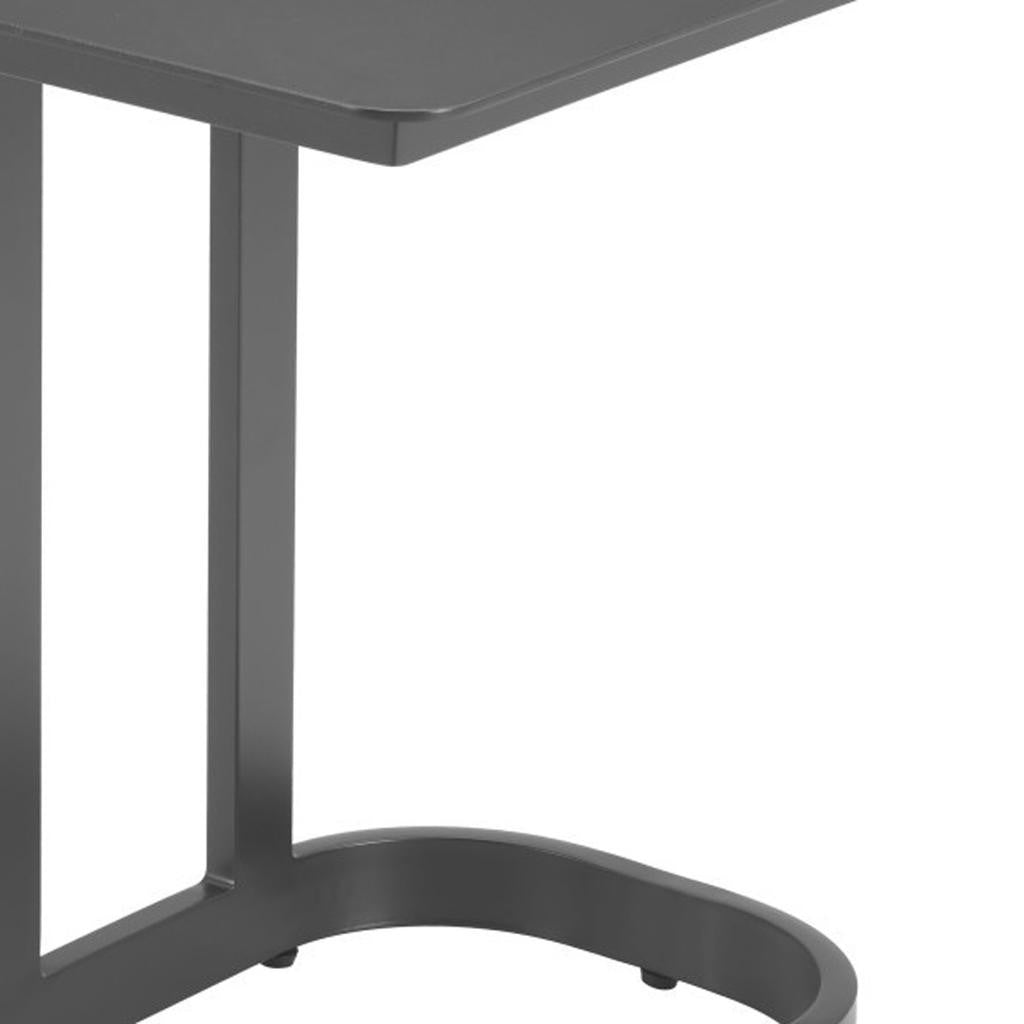 24" Black Aluminum End Table