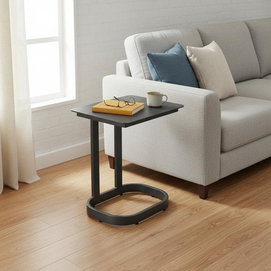 24" Black Aluminum End Table