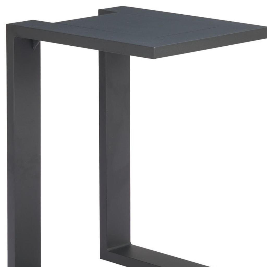 24" Black Aluminum End Table