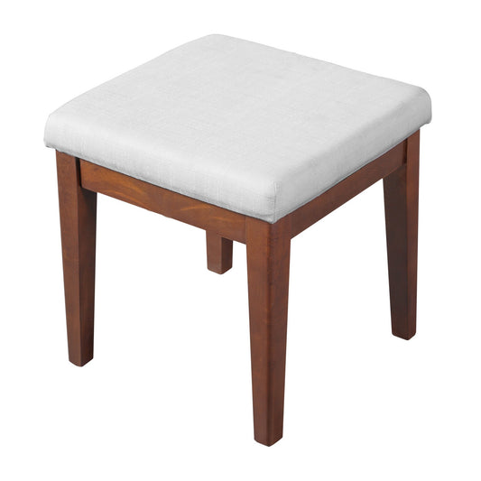 45" Brown Five Drawer Vanity Table