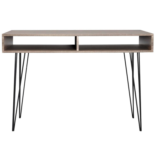 Desk Grey and oak MDF and Metal 43.3 x 19.7 x 29.9 in Desk