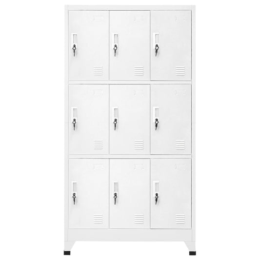 Locker Cabinet Gray Steel 35.4x17.7x70.9 in Locker Cabinet
