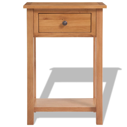 Console Table Brown Solid oak Compact Storage Console Table
