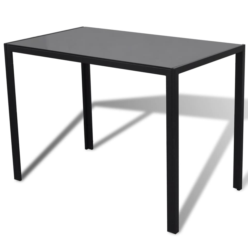 Dining Table And Chair Set of 4 Black and White