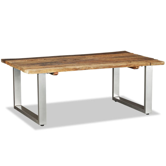 Coffee Table Multicolor Solid reclaimed wood and wrought iron