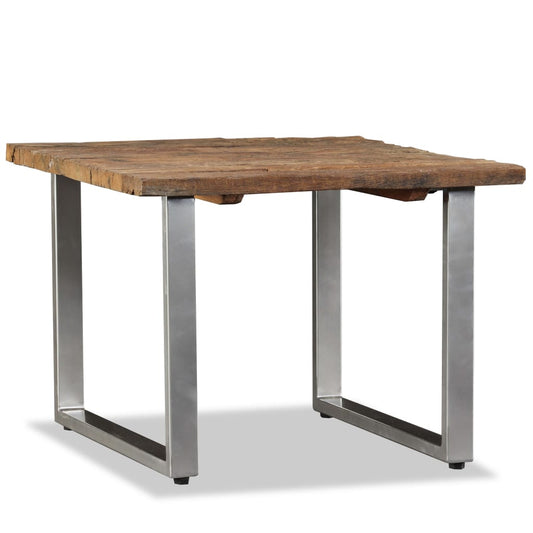 Coffee Table Multicolour Solid Reclaimed Wood and Wrought Iron
