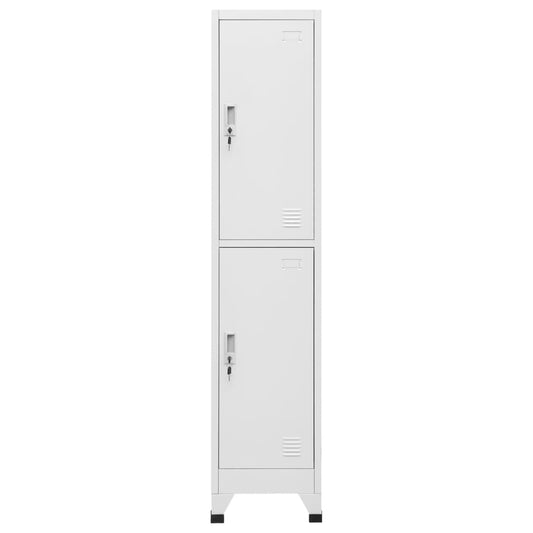 Locker Grey Steel Medium Locker Rectangular Industrial