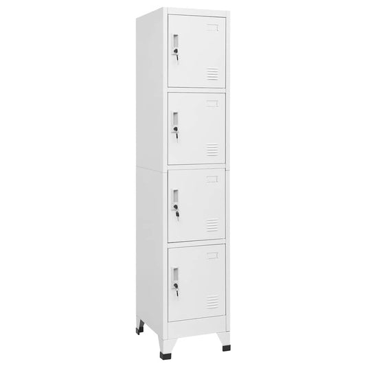 Locker Grey Steel Medium Cabinet Rectangular Industrial