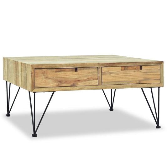 Coffee Table Natural wood and black