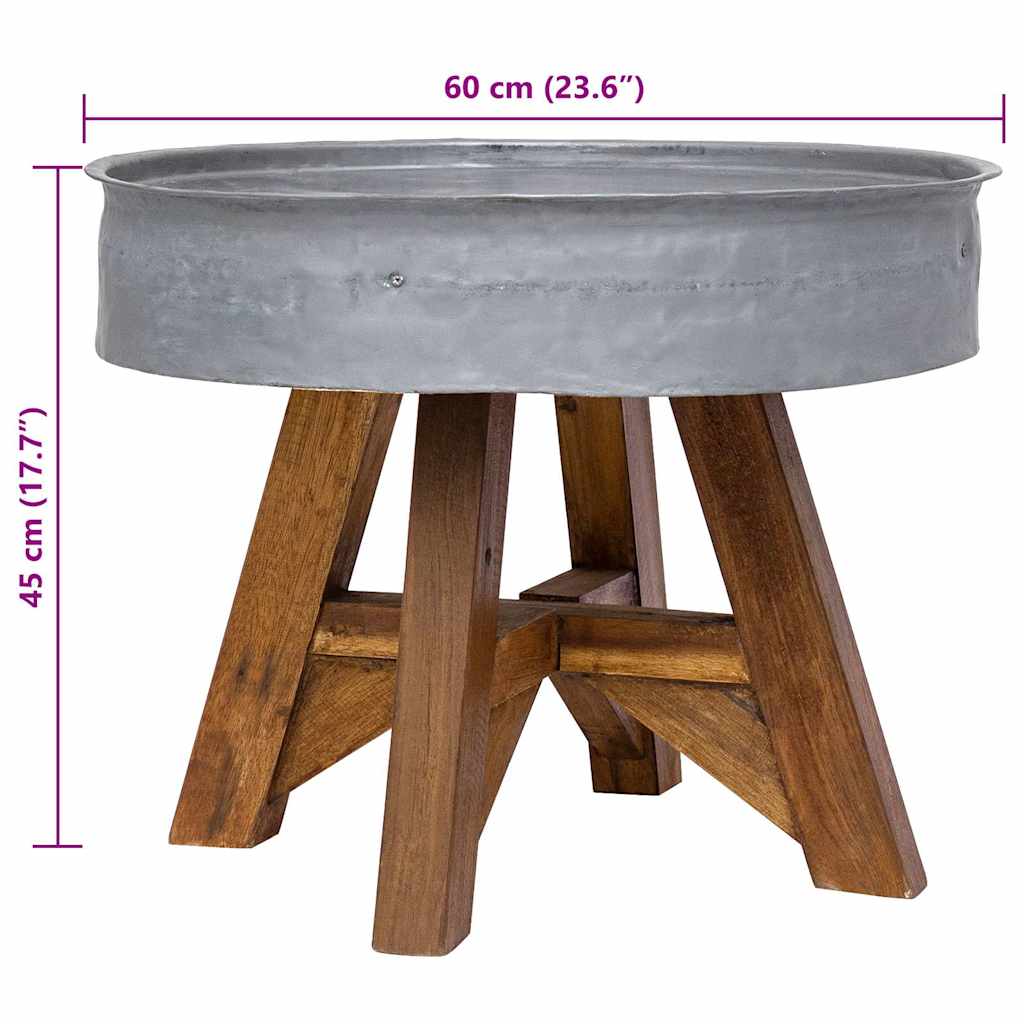 Coffee Table Silver and brown