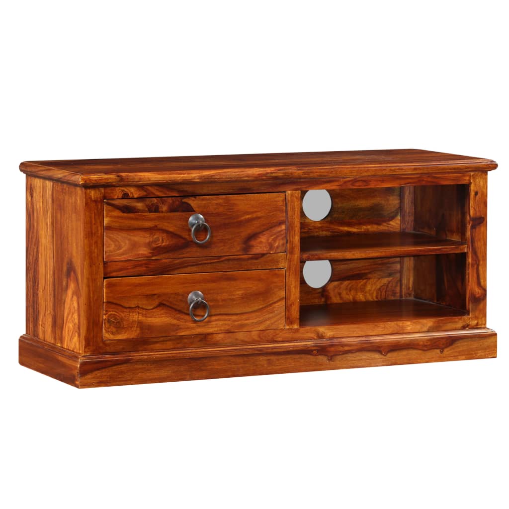 TV Stand Natural wood Solid Acacia wood Medium TV Stand