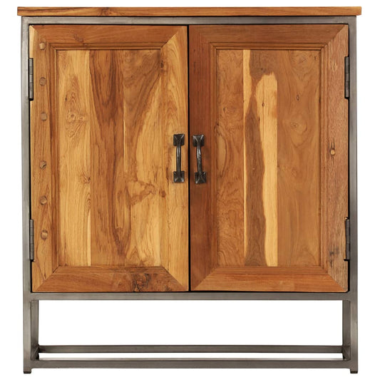 Sideboard Brown and Grey Recycled Teak and Steel Medium Sideboard