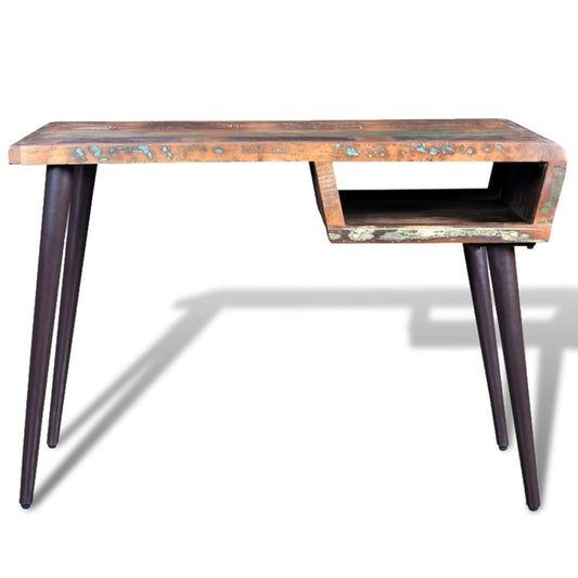 Desk Multi-color Reclaimed wood, Painted iron 43.3 x 19.7 x 31.5 in