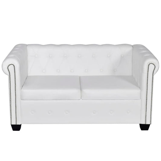 Sofa White Artificial leather, MDF, Plywood, Wooden frame