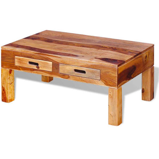 Coffee Table Brown Solid Acacia wood, Palisander wood Medium
