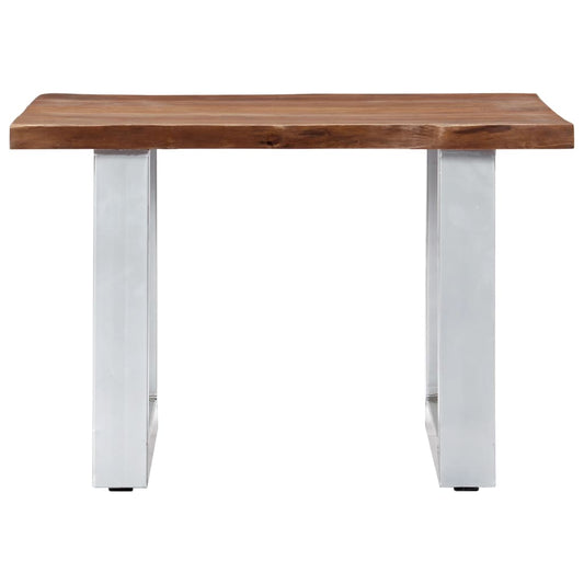 Coffee Table Brown and silver